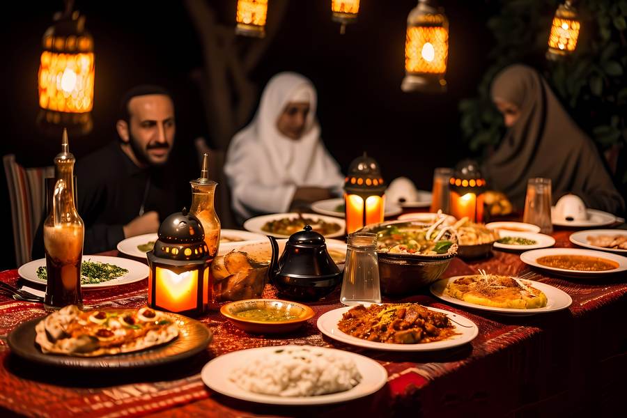 عملاء يستمتعون بخصومات هلا في مطعم